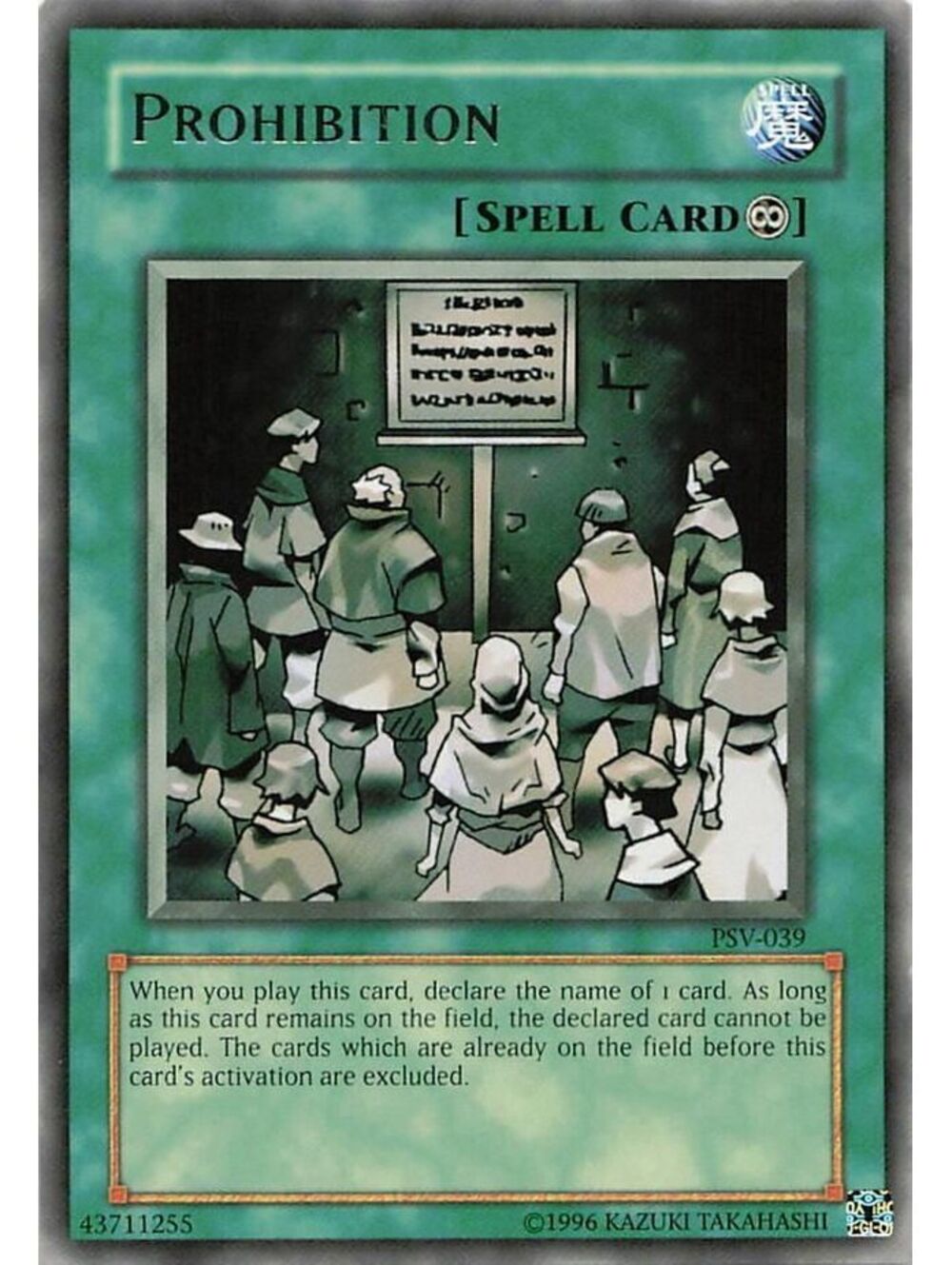 Yu-Gi-Oh! TCG 2023 Prohibition NM PSV-EN